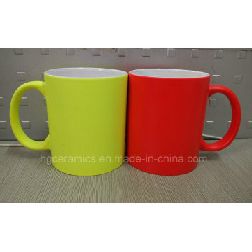 New Neon Color Ceramic Mug, Neon Mug, Fluorescent Mug